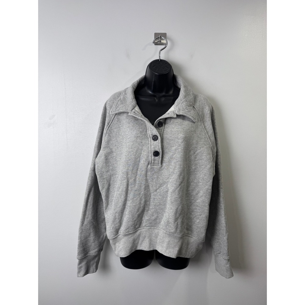 Citizens of Humanity Mirelle Funnel Neck Sweatshirt Henley Button Collar Medium